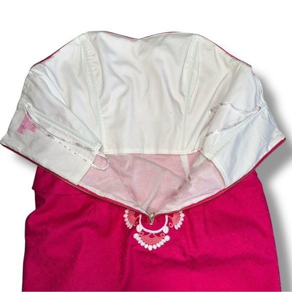 Lilly Pulitzer Maybell Peplum Embroidered Dress in Azalea Pink Size 12 - Picture 10 of 16